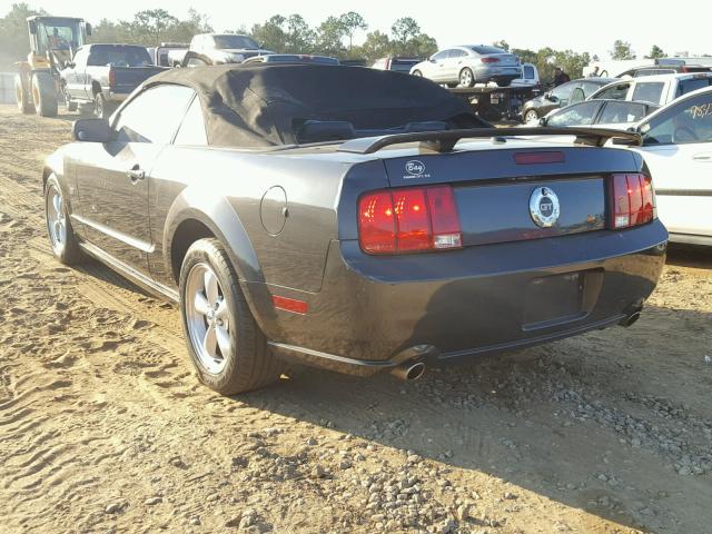 1ZVFT85H975242231 - 2007 FORD MUSTANG GT GRAY photo 3