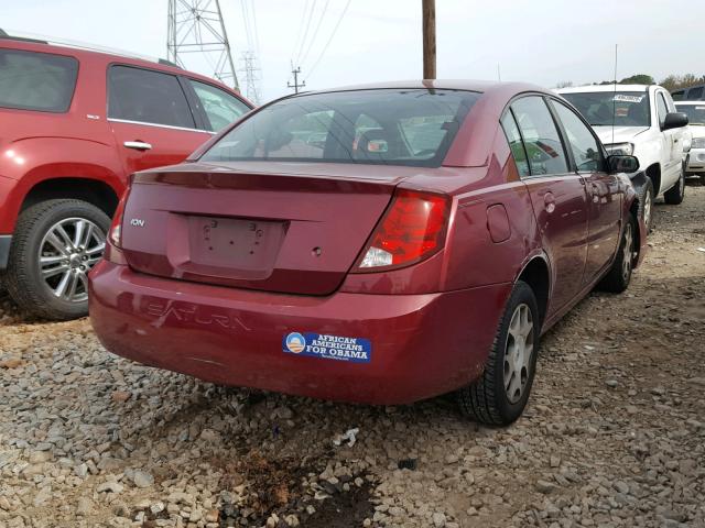 1G8AJ52F15Z164628 - 2005 SATURN ION LEVEL MAROON photo 4