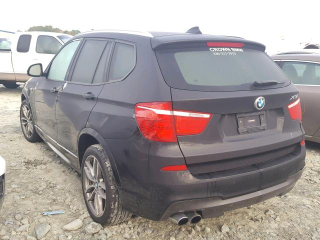 5UXWX7C5XG0S16291 - 2016 BMW X3 XDRIVE3 BLACK photo 3