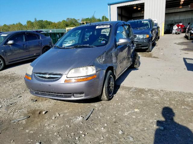 KL1TD66637B743001 - 2007 CHEVROLET AVEO BASE Сұр фото 2