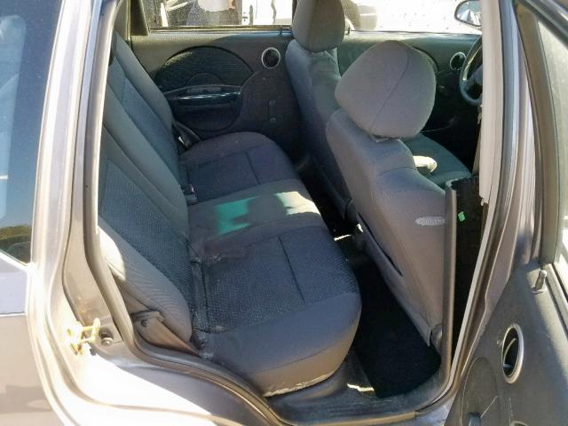 KL1TD66637B743001 - 2007 CHEVROLET AVEO BASE Сұр фото 6