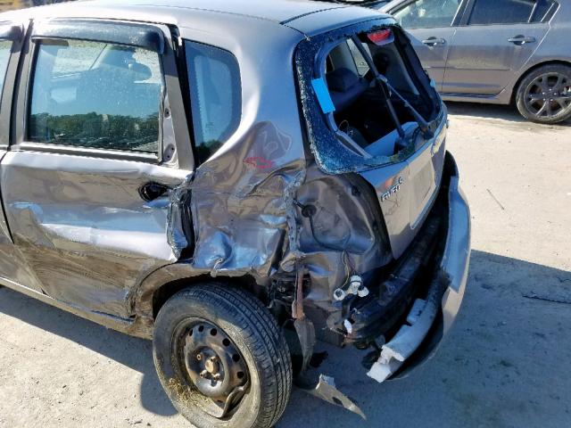 KL1TD66637B743001 - 2007 CHEVROLET AVEO BASE Сұр фото 9