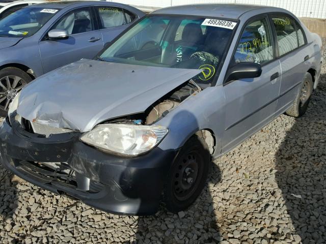 2HGES16344H620215 - 2004 HONDA CIVIC DX V SILVER photo 2