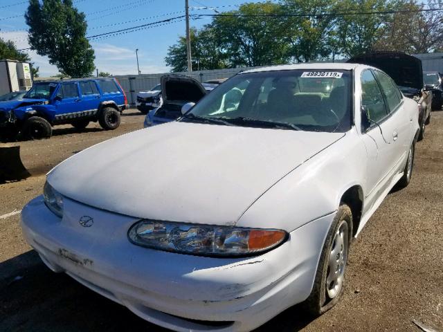 1G3NL52E91C217355 - 2001 OLDSMOBILE ALERO GL WHITE photo 2