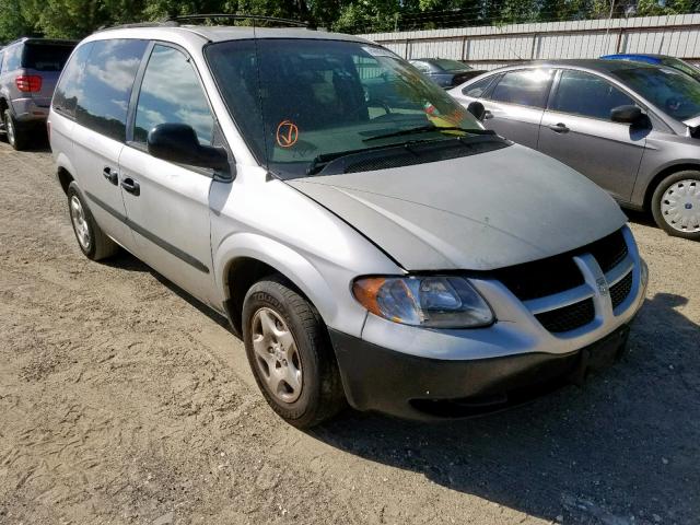 1B4GP25392B536071 - 2002 DODGE CARAVAN SE SILVER photo 1