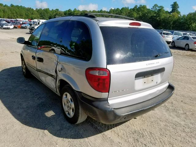 1B4GP25392B536071 - 2002 DODGE CARAVAN SE SILVER photo 3