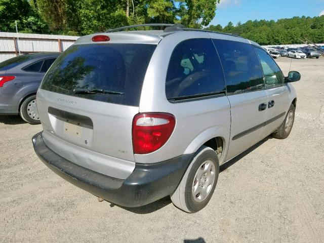 1B4GP25392B536071 - 2002 DODGE CARAVAN SE SILVER photo 4