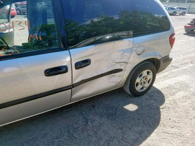 1B4GP25392B536071 - 2002 DODGE CARAVAN SE SILVER photo 9