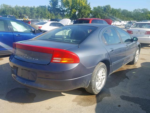 2B3HD46R31H615614 - 2001 DODGE INTREPID S BLUE photo 4