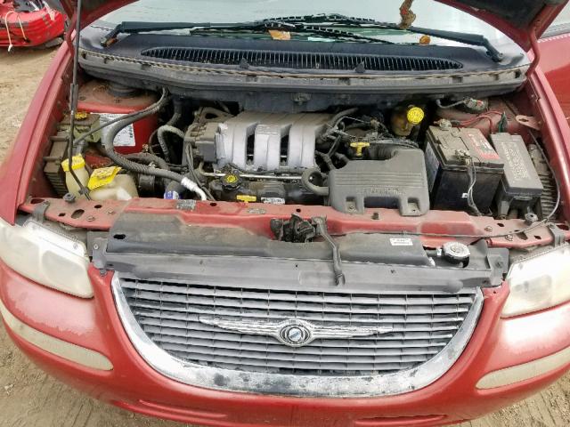 1C4GP44GXYB809322 - 2000 CHRYSLER TOWN & COU RED photo 7