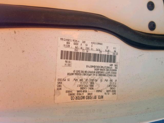 1FMEU74EX6UB45715 - 2006 FORD EXPLORER E YELLOW photo 10