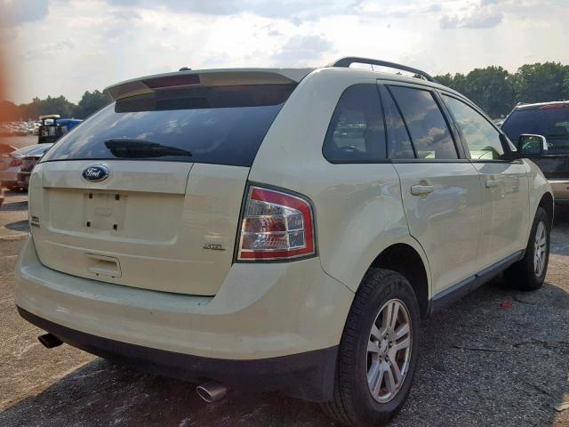 2FMDK38C78BA72718 - 2008 FORD EDGE SEL WHITE photo 4