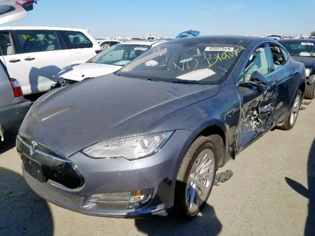 5YJSA1H14EFP37896 - 2014 TESLA MODEL S SILVER photo 2