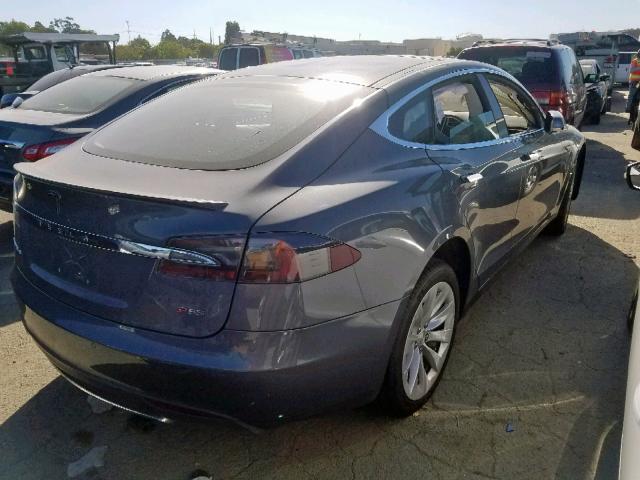 5YJSA1H14EFP37896 - 2014 TESLA MODEL S SILVER photo 4