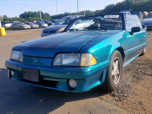 1FACP45E9PF136435 - 1993 FORD MUSTANG GT BLUE photo 2