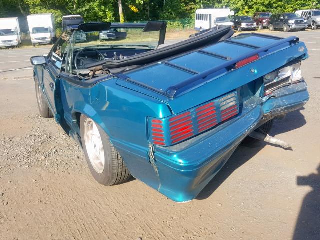 1FACP45E9PF136435 - 1993 FORD MUSTANG GT BLUE photo 3