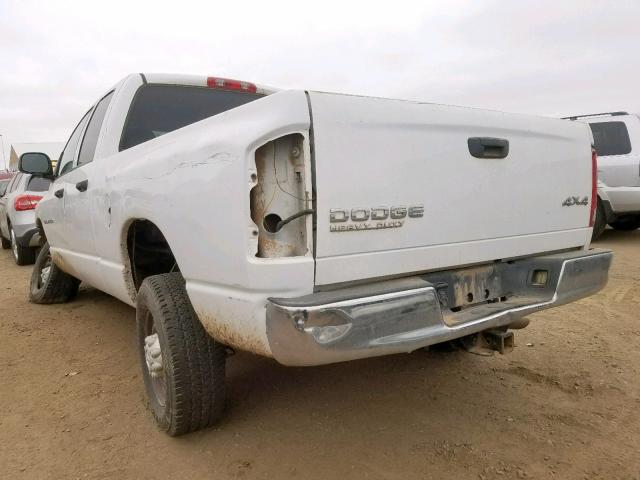 1D7KU28D03J614664 - 2003 DODGE RAM 2500 S Սպիտակ լուսանկար 3