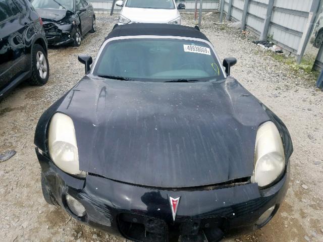 1G2MB35B16Y113705 - 2006 PONTIAC SOLSTICE BLACK photo 9