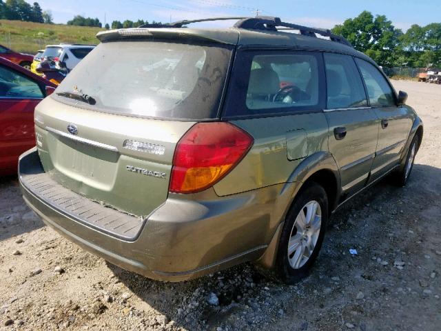 4S4BP61C757337520 - 2005 SUBARU LEGACY OUT GREEN photo 4