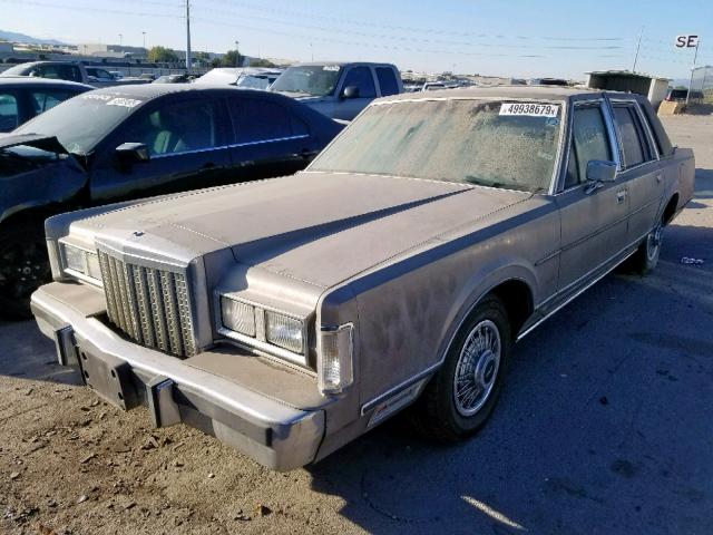 1LNBM81F0HY609337 - 1987 LINCOLN TOWN CAR BROWN photo 2