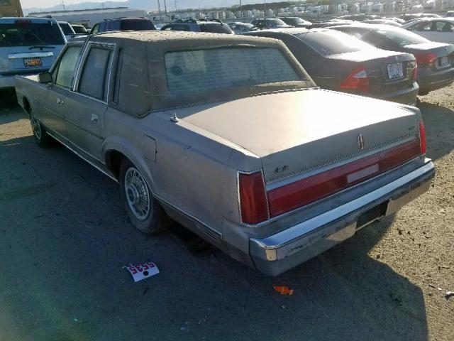 1LNBM81F0HY609337 - 1987 LINCOLN TOWN CAR BROWN photo 3