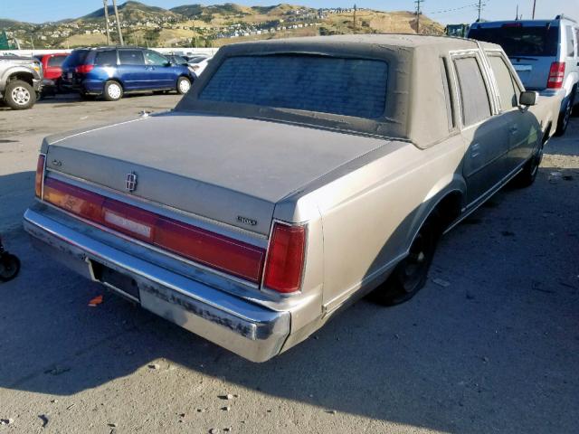 1LNBM81F0HY609337 - 1987 LINCOLN TOWN CAR BROWN photo 4