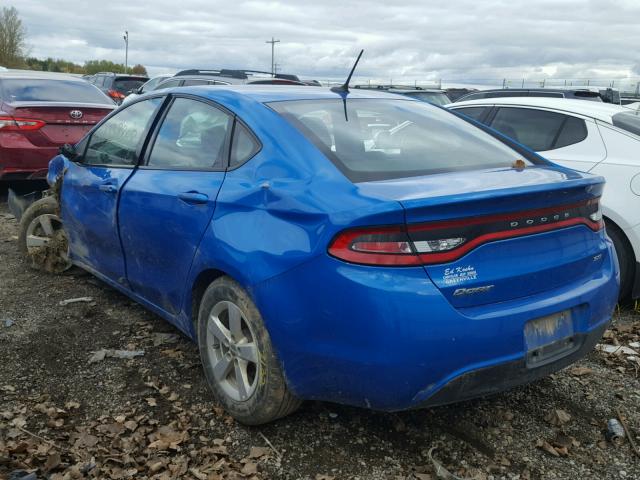 1C3CDFBB2GD507752 - 2016 DODGE DART SXT BLUE photo 3