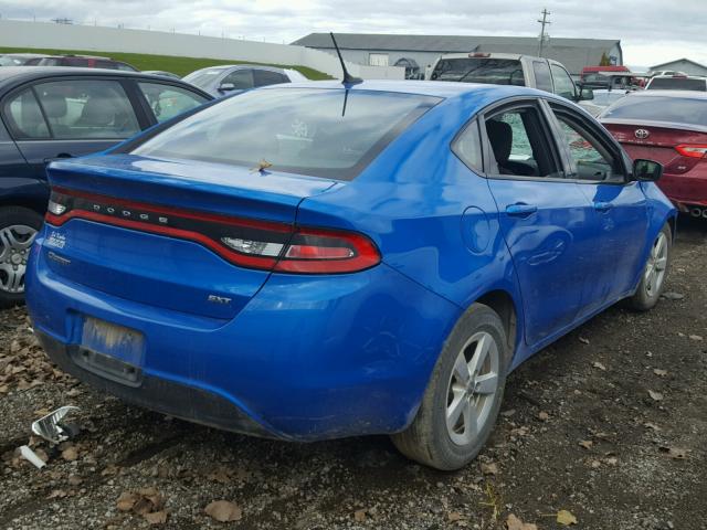 1C3CDFBB2GD507752 - 2016 DODGE DART SXT BLUE photo 4