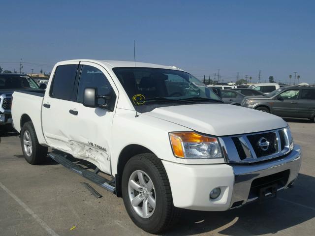 1N6AA0ED8CN313282 - 2012 NISSAN TITAN S WHITE photo 1