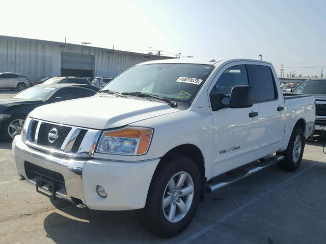 1N6AA0ED8CN313282 - 2012 NISSAN TITAN S WHITE photo 2