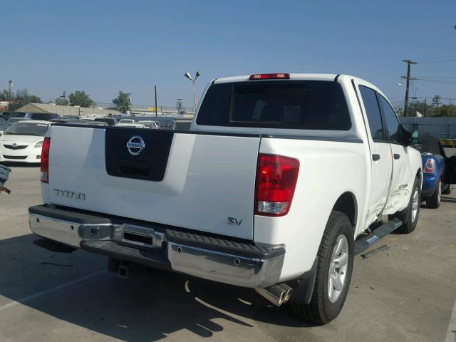 1N6AA0ED8CN313282 - 2012 NISSAN TITAN S WHITE photo 4