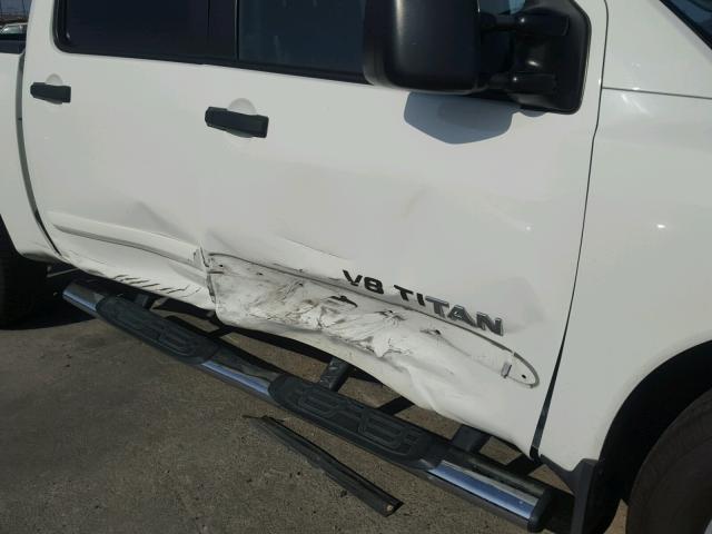 1N6AA0ED8CN313282 - 2012 NISSAN TITAN S WHITE photo 9