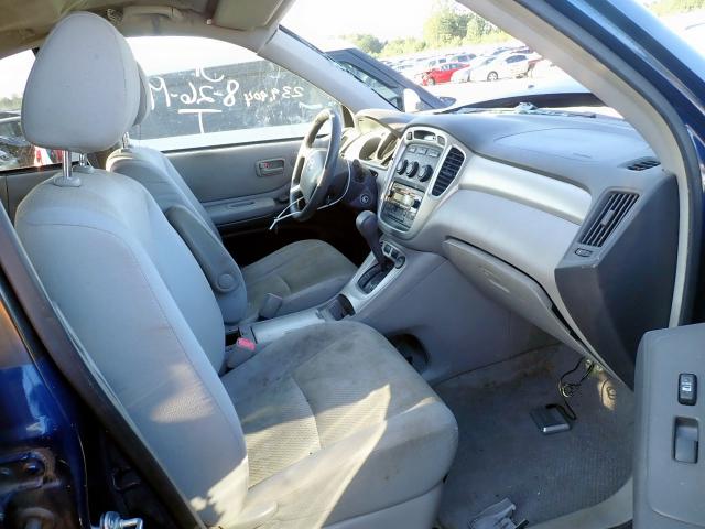 JTEGP21A360124331 - 2006 TOYOTA HIGHLANDER BLUE photo 5