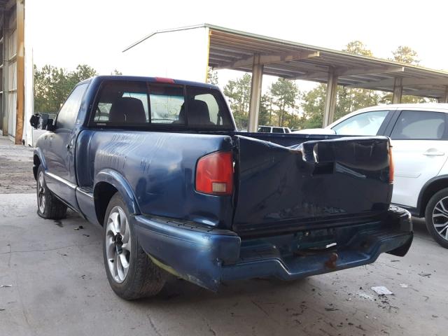 1GTCS1445X8515193 - 1999 GMC SONOMA BLUE photo 3