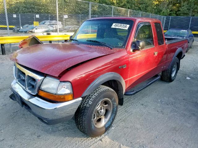 1FTZR15X6YTB00204 - 2000 FORD RANGER SUP BURGUNDY photo 2