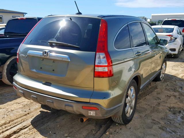 JHLRE38727C075077 - 2007 HONDA CR-V EXL GREEN photo 4