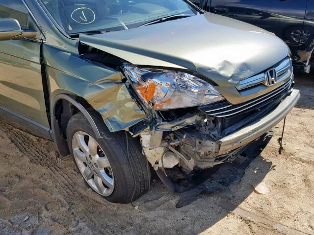 JHLRE38727C075077 - 2007 HONDA CR-V EXL GREEN photo 9