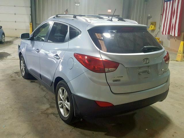 KM8JUCAC1CU493795 - 2012 HYUNDAI TUCSON GLS BLUE photo 3