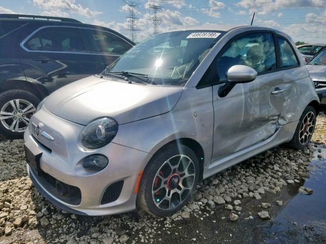 3C3CFFHH3DT620198 - 2013 FIAT 500 SPORT SILVER photo 2