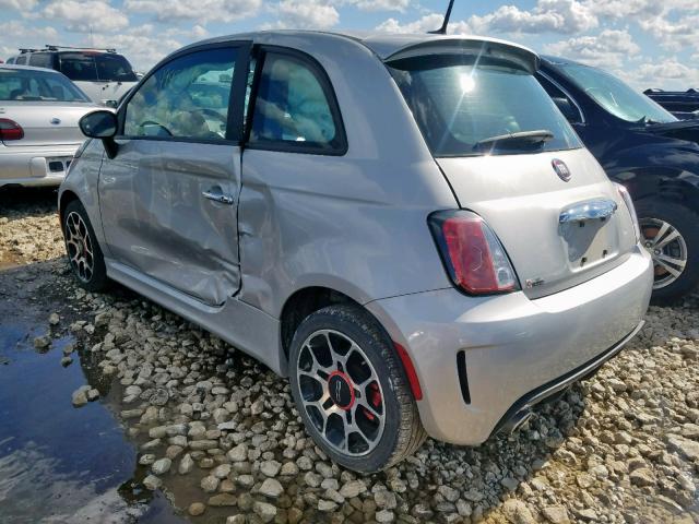 3C3CFFHH3DT620198 - 2013 FIAT 500 SPORT SILVER photo 3