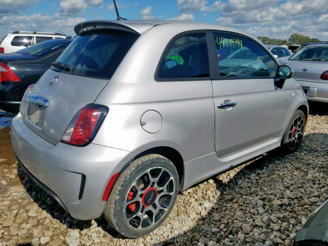 3C3CFFHH3DT620198 - 2013 FIAT 500 SPORT SILVER photo 4