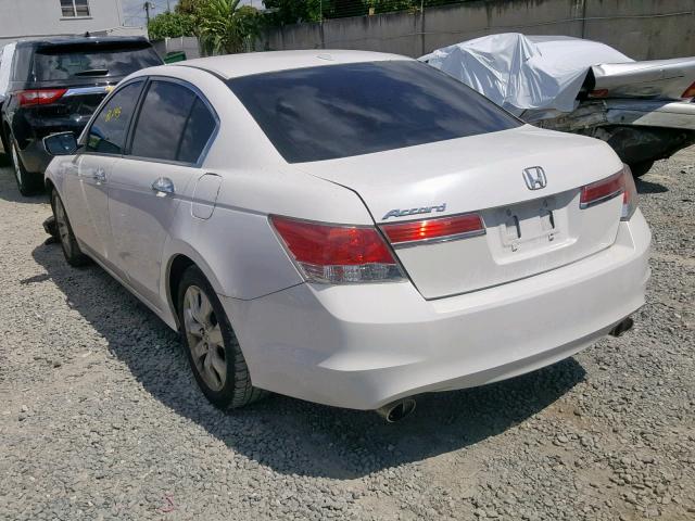 1HGCP3F81CA010933 - 2012 HONDA ACCORD EXL WHITE photo 3