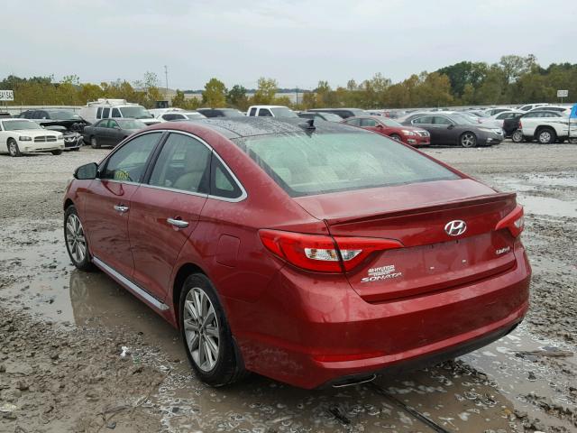 5NPE34AF7GH421556 - 2016 HYUNDAI SONATA SPO RED photo 3