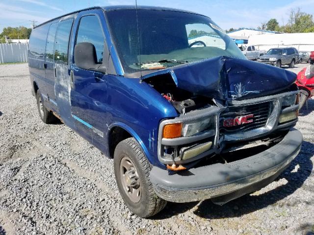 1GTHG39R421174734 - 2002 GMC SAVANA G35 BLUE photo 1