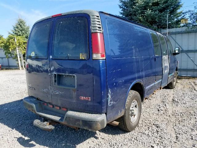 1GTHG39R421174734 - 2002 GMC SAVANA G35 BLUE photo 4