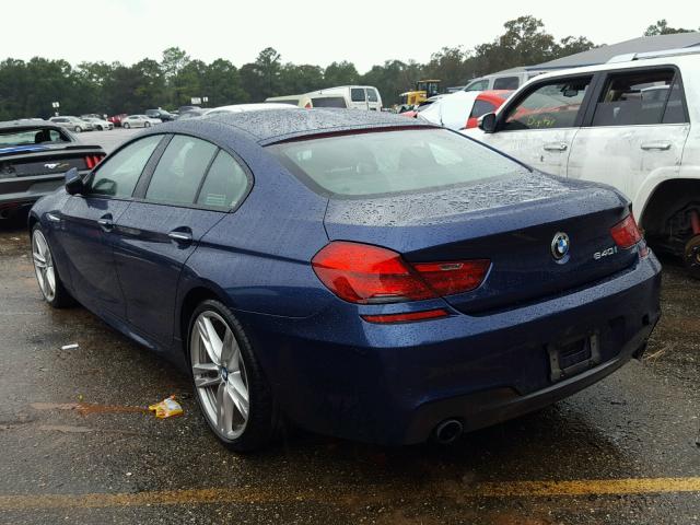 WBA6D0C57GD927499 - 2016 BMW 640 I BLUE photo 3