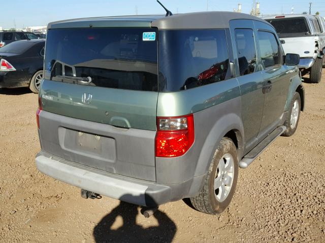 5J6YH28664L035737 - 2004 HONDA ELEMENT EX GREEN photo 4