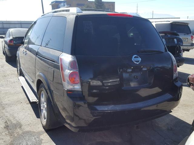 5N1BV28U17N107211 - 2007 NISSAN QUEST S BLACK photo 3