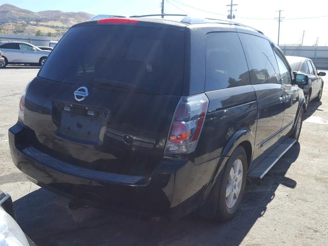 5N1BV28U17N107211 - 2007 NISSAN QUEST S BLACK photo 4