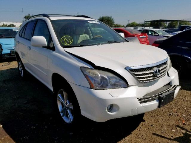 JTJGW31U582006180 - 2008 LEXUS RX 400H WHITE photo 1